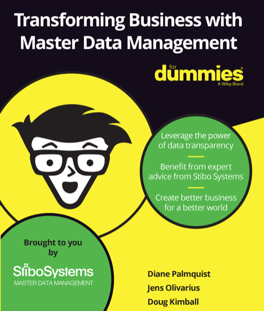 Forside på Stibos e-bog under titlen Transforming Business with Master Data Managerment for dummies om at skabe vækst